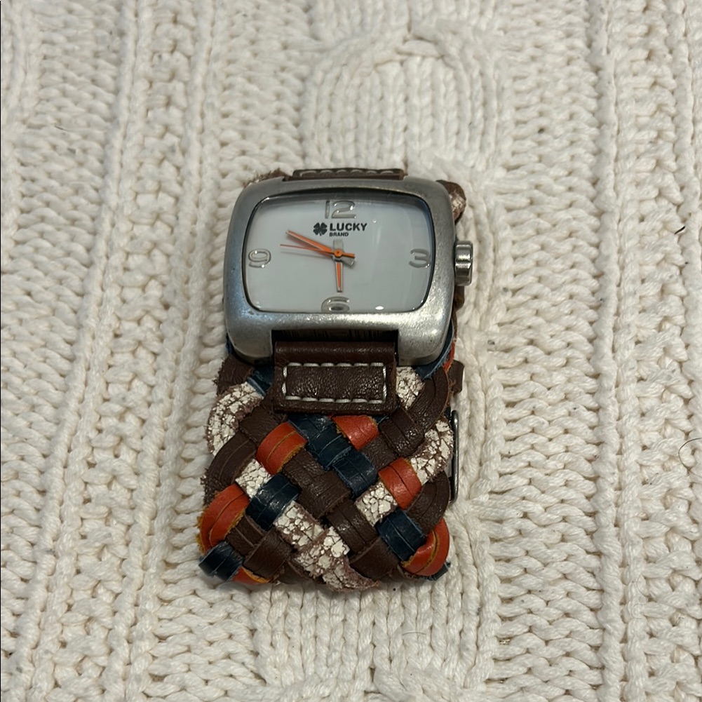 Lucky Brand Brand Mens Brown And Silver Watch